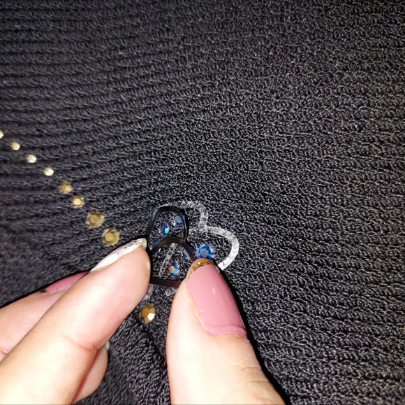 Sale🥳St. John Evening Black Sweater w/ Crystal & Gold Dragonflies - Picture 6 of 6